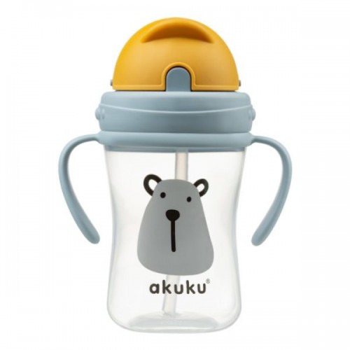 Akuku Ποτηράκι με καλαμάκι 300ml Bear A0203 