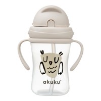 Εκπαιδευτικό Ποτηράκι με Καλαμάκι 300ml Owl A0204 Akuku 