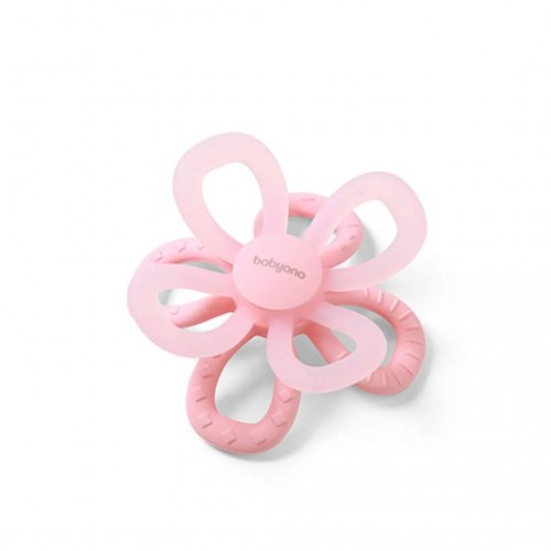 BabyOno Μασητικό από Σιλικόνη Flower Pink BN159601