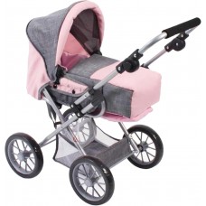Καρότσι Κούκλας Combi Leni Melange Gray Pink 560 15 Βayer Chic 2000