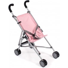 Καρότσι κούκλας Mini Buggy ROMA Melange Grey/Pink 601 15 Bayer Chic 2000