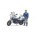 Φιγούρα Άνδρας με Μηχανή Αστυνομίας Ducati 62731 Bruder Φιγούρα Άνδρας με Μηχανή Αστυνομίας Ducati 62731 Bruder
