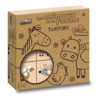 Crealign Wooden stamps set "Farm animals" CL152