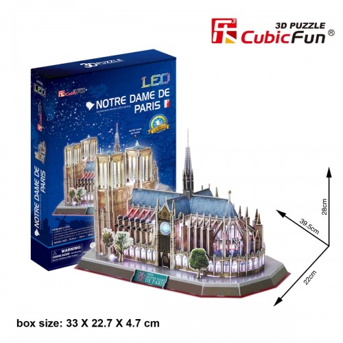 3D Puzzle Notre Dame de Paris 149τεμ L173H Cubic Fun 3D Puzzle Notre Dame de Paris 149τεμ L173H Cubic Fun