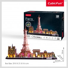 Puzzle 3D Led Cityline Paris 115pcs CF0525 Cubic Fun