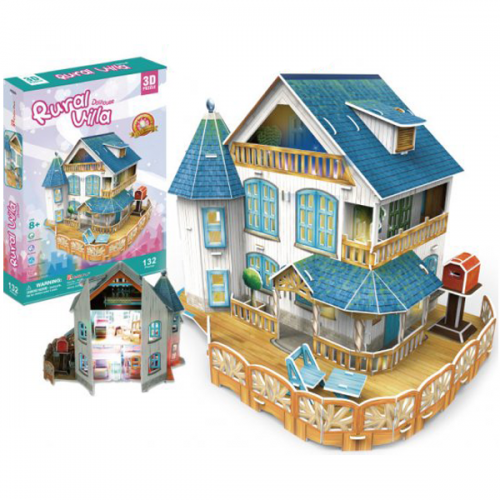 Puzzle 3D Led Rural Villa Dollhouse 132pcs CF0635 Cubic Fun Puzzle 3D Led Rural Villa Dollhouse 132pcs CF0635 Cubic Fun
