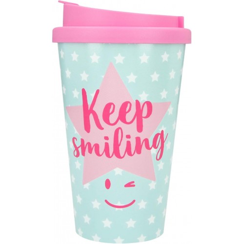 Depesche Drinking Cup To-Go 350 ml Keep Smiling 2180.029