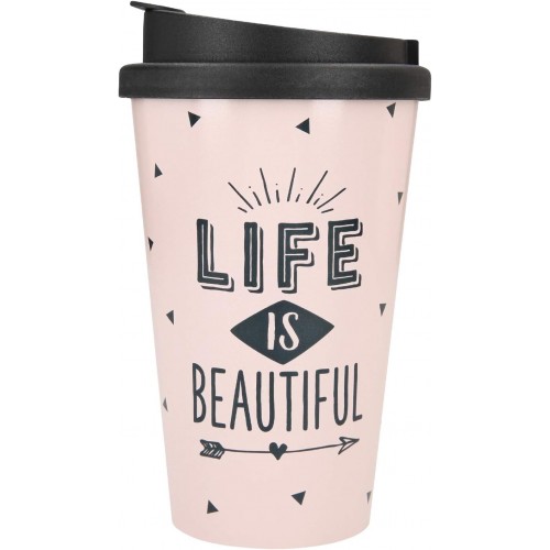 Depesche Drinking Cup To-Go 350 ml Life is Beautiful 2180.030