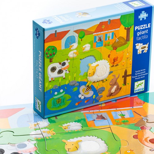 Djeco Giant Puzzle 12+8 τεμ Η φάρμα των ζώων 07117
