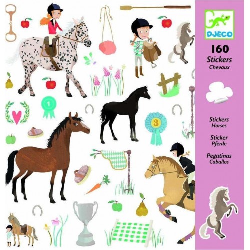 Αυτοκόλλητα Αλογάκια και Αναβάτες 160pcs 08881 Djeco Αυτοκόλλητα Αλογάκια και Αναβάτες 160pcs 08881 Djeco