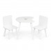 Παιδικό Τραπέζι σε σχήμα φεγγαριού με 2 καρέκλες λευκό WH140 