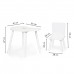 Παιδικό Τραπέζι σε σχήμα φεγγαριού με 2 καρέκλες λευκό WH140 