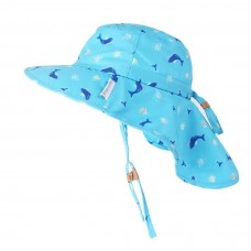FlapjackKids Παιδικό Καπέλο UPF 50+ Blue Whale-Octopus FJKCH15X