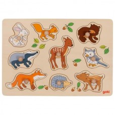 Goki Παζλ-ενσφήνωμα Forest animals 9pcs 57387 Goki