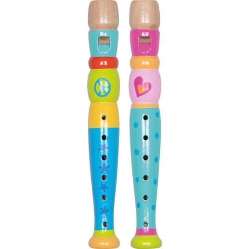 Μουσικό Όργανο Ξύλινη Φλογέρα 2 Χρώματα 20εκ. 61846 Goki 