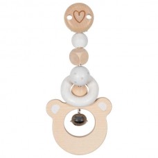 Ξύλινη Αλυσίδα Καροτσιού με Κλιπ Αρκουδάκι 65215 Goki