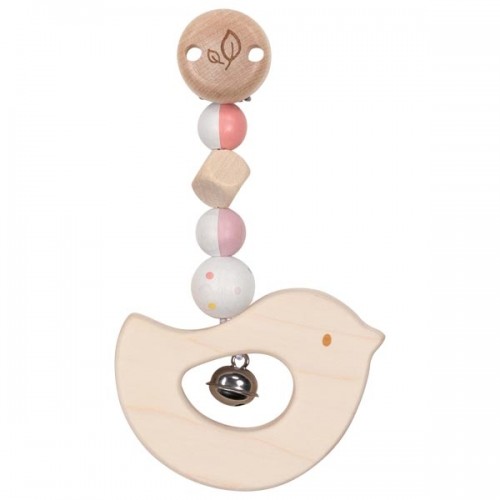 Ξύλινη Αλυσίδα Καροτσιού με Κλιπ Πουλάκι 65342 Goki