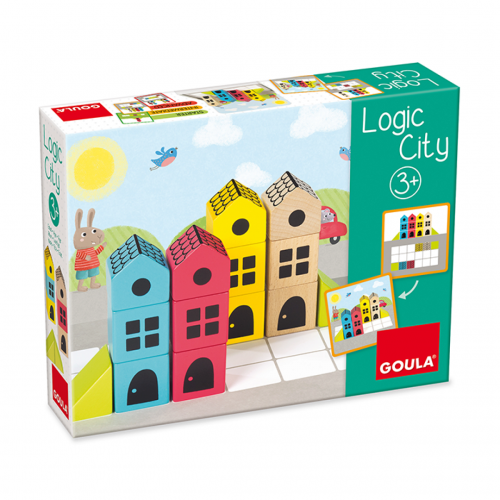 Logic City Ξύλινα Εκπαιδευτικά Τουβλάκια 14τμχ 50200 Goula 