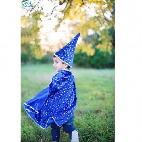 Παιδική Κάπα Μπλε με καπέλο Μάγος 3-6χρ 61083 Great Pretenders 