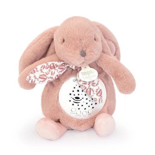 Jolijou Μουσικό Φωτάκι Νυκτός και Προτζέκτορας Powder Pink Rabbit JOL-4200