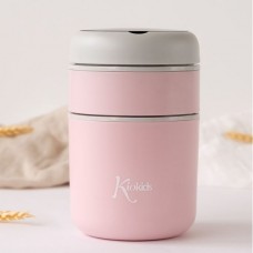 Kiokids Βρεφικό Θερμοδοχείο Φαγητού με Κουταλάκι 710ml Ροζ 5493