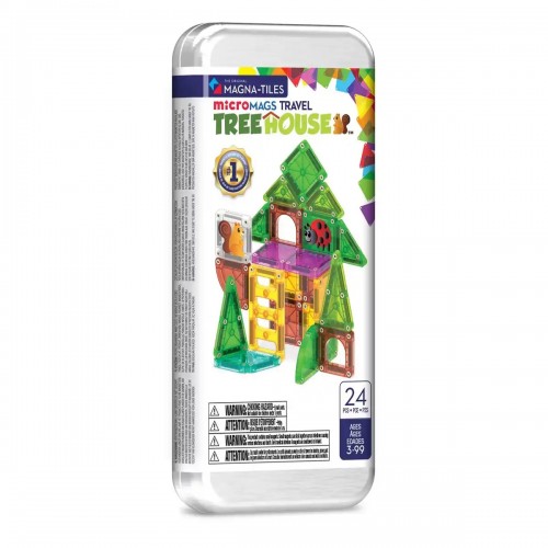 Μαγνητικό Παιχνίδι 24pcs microMAGS Travel Set Treehouse 264024TH Magna Tiles