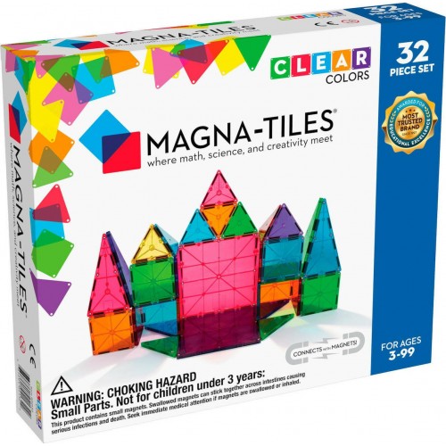 Μαγνητικό Παιχνίδι 32pcs Clear Colors 02132 Magna Tiles Μαγνητικό Παιχνίδι 32pcs Clear Colors 02132 Magna Tiles