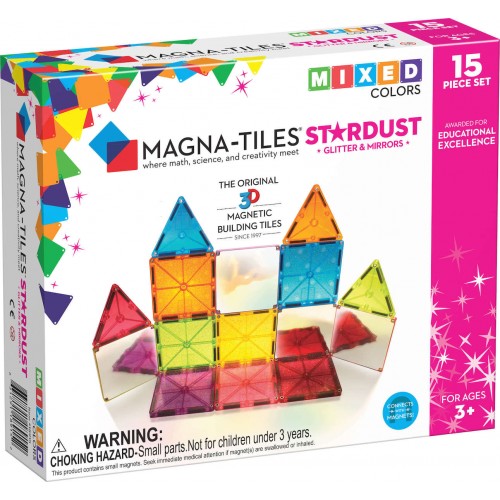 Μαγνητικό Παιχνίδ 15pcs Mixed Colors Stardust 18915 Magna Tiles 