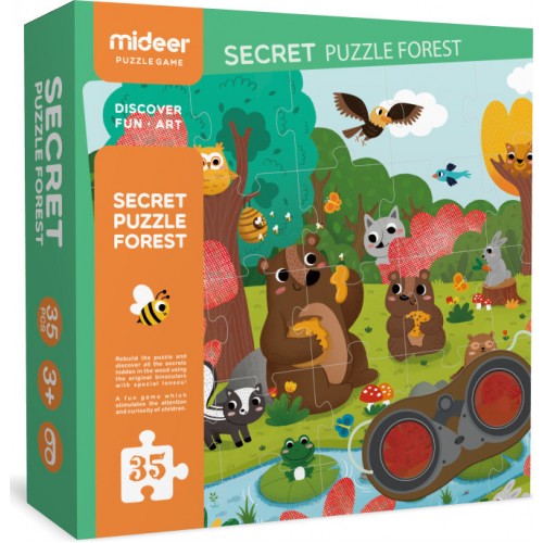 Mideer Παζλ Ανακαλύπτω με κυάλια τη Ζούγκλα 35τεμ MD3096