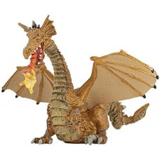 Papo Gold dragon with flame 39095 