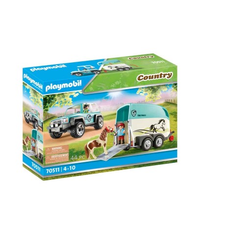 Playmobil Country Όχημα με Τρέιλερ Μεταφοράς Πόνυ 70511