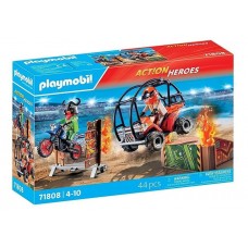 Playmobil Action Heroes Ακροβατικά με Γουρούνα και Μηχανή 71808