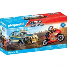 Playmobil City Action Αστυνομικό Όχημα Pickup και Μοτοσυκλέτα 71875