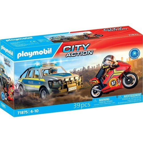 Playmobil City Action Αστυνομικό Όχημα Pickup και Μοτοσυκλέτα 71875