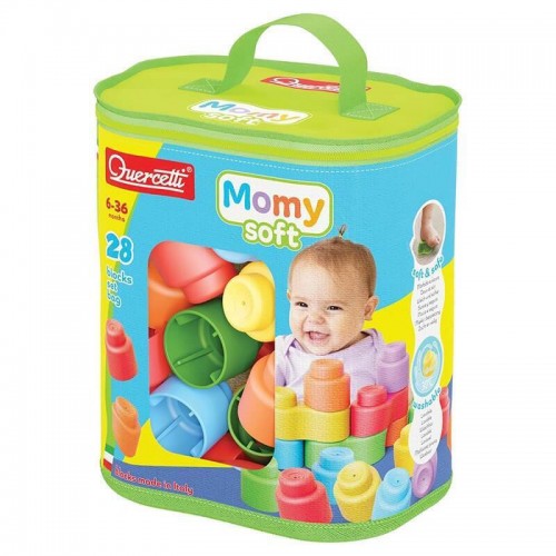 Τουβλάκια Σιλικόνης Momy Soft σε Τσάντα 28pcs 04146 Quercetti