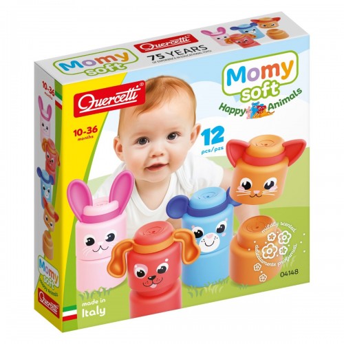 Τουβλάκια Σιλικόνης Momy Soft Animals 112cs 04148 Quercetti Τουβλάκια Σιλικόνης Momy Soft Animals 112cs 04148 Quercetti