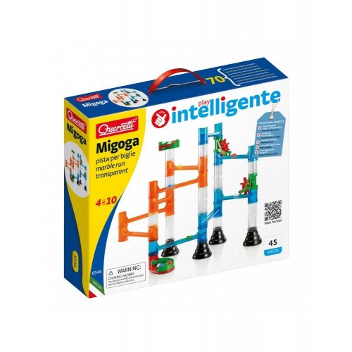  Migoga Marble Run Transparent Διάδρομος 45 pcs 06546 Quercetti