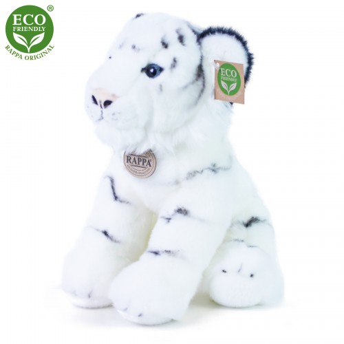 Rappa Λούτρινη Λευκή Τίγρης 30εκ. καθιστή Eco-Friendly 942134