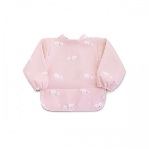 Σαλιάρα Αδιάβροχη με Μανίκια Polar Bear Pink 16588 Saro