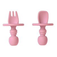 Κουτάλι Πιρούνι Σετ Anti-Chocking Pink 17472 Saro 