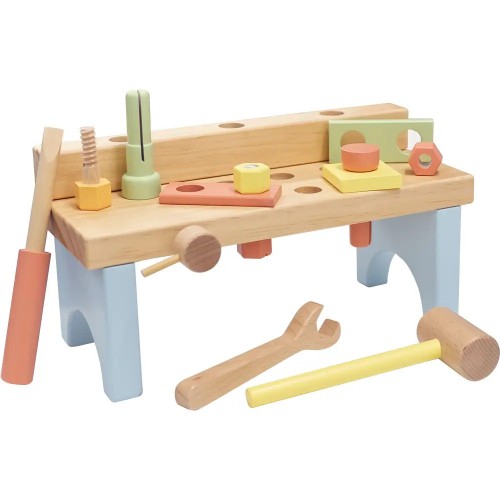 Ξύλινος πάγκος εργασίας 17 τεμαχίων 41607947 SpielMaus Ξύλινος πάγκος εργασίας 17 τεμαχίων 41607947 SpielMaus