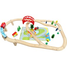 Ξύλινος Σιδηρόδρομος 51pcs 42526801 Spielmaus