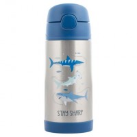 Παγούρι Ανοξείδωτο Θερμός με Καλαμάκι Shark SJ121280B Stephen Joseph Παγούρι Ανοξείδωτο Θερμός με Καλαμάκι Shark SJ121280B Stephen Joseph