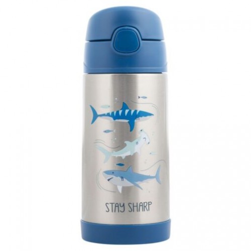 Παγούρι Ανοξείδωτο Θερμός με Καλαμάκι Shark SJ121280B Stephen Joseph Παγούρι Ανοξείδωτο Θερμός με Καλαμάκι Shark SJ121280B Stephen Joseph