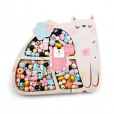 Ξύλινες Χάντρες Γάτα CRE3288 Sycomore