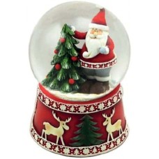 Snow globe Santa on tree 53085 