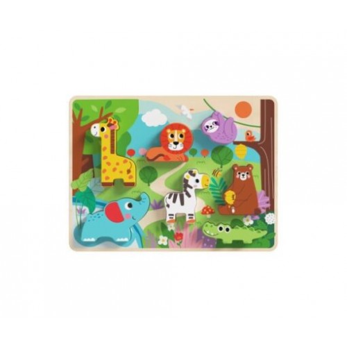 Ξύλινο Ενσφήνωμα Άγρια Ζώα TH633 Tooky Toy Ξύλινο Ενσφήνωμα Άγρια Ζώα TH633 Tooky Toy