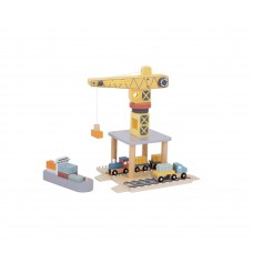 Ξύλινος Μαγνητικός Γερανός Λιμανιού TJ192A Tooky Toy Ξύλινος Μαγνητικός Γερανός Λιμανιού TJ192A Tooky Toy
