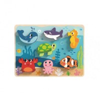 Ξύλινο Ενσφήνωμα Θαλάσσια Ζώα TK265 Tooky Toy Ξύλινο Ενσφήνωμα Θαλάσσια Ζώα TK265 Tooky Toy