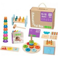 Ξύλινο Σετ Εκμάθησης Montessori 60pcs TK752 Tooky Toy